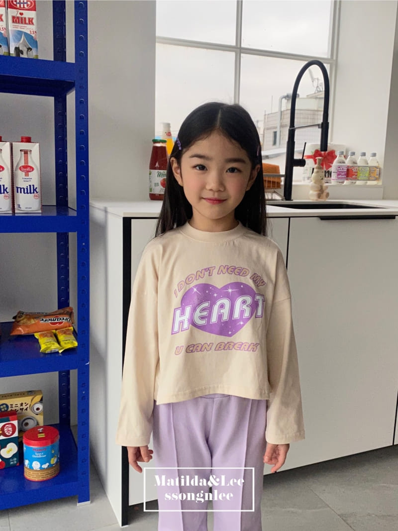 Matilda & Lee - Korean Children Fashion - #Kfashion4kids - Heart Crop Tee - 8