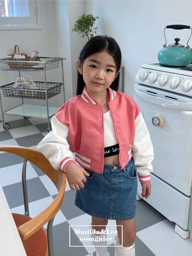 Matilda & Lee - Korean Children Fashion - #childofig - Chicago Crop Baseball Jumper - 2