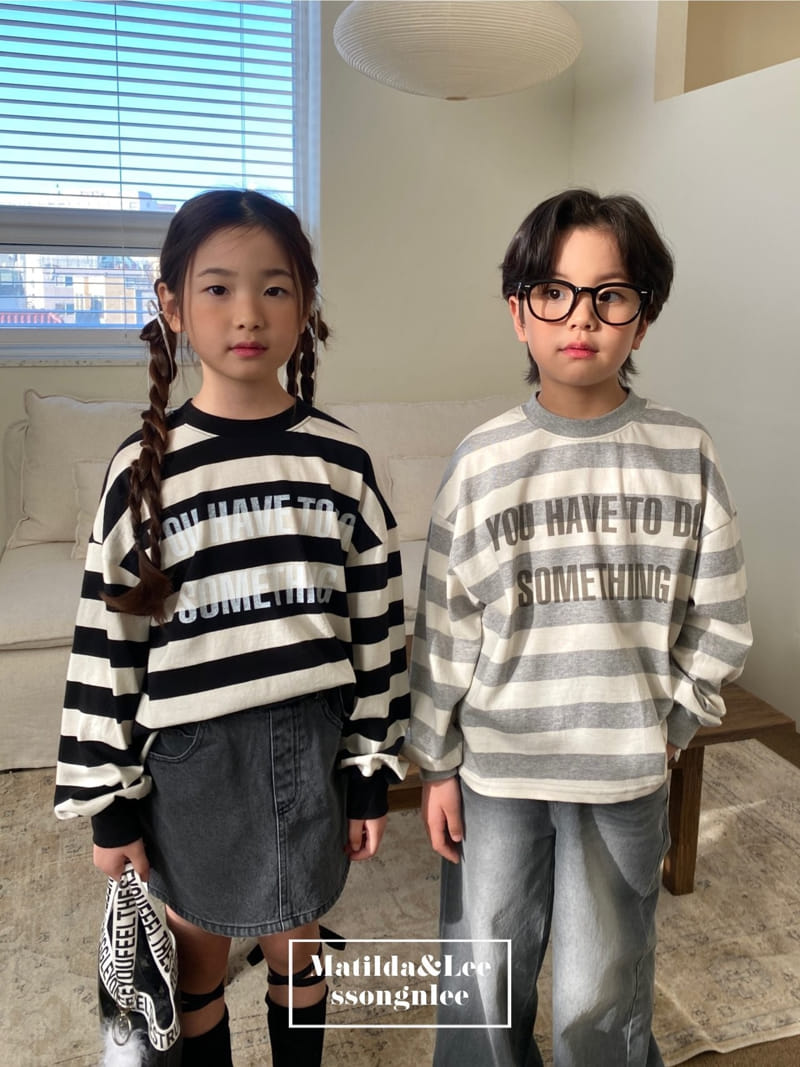 Matilda & Lee - Korean Children Fashion - #childofig - Heart Spray Denim Skirt - 2
