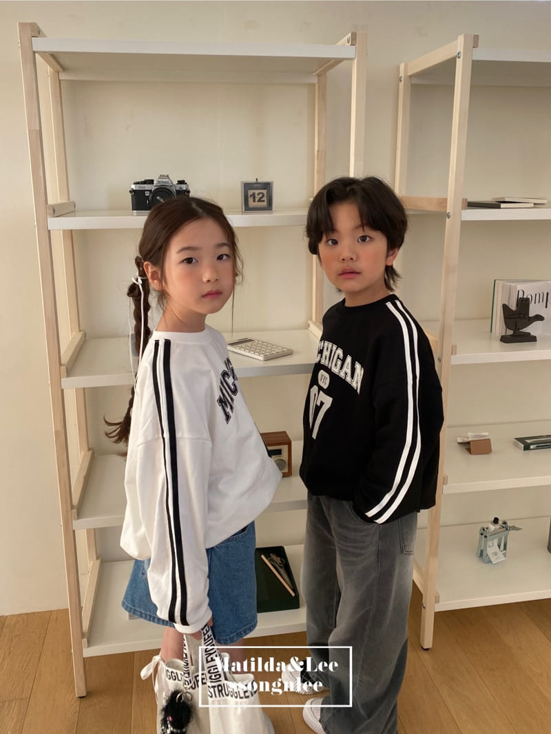 Matilda & Lee - Korean Children Fashion - #childrensboutique - Michigan Tape Sweatshirt - 8
