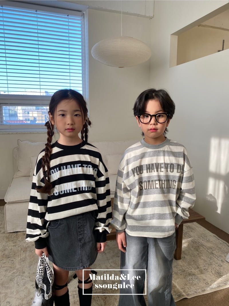 Matilda & Lee - Korean Children Fashion - #childrensboutique - Heart Spray Denim Skirt - 3