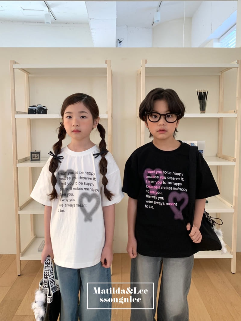 Matilda & Lee - Korean Children Fashion - #childrensboutique - Heart Spray Tee - 2