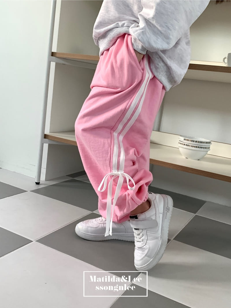Matilda & Lee - Korean Children Fashion - #designkidswear - Ribbon Tape Jogger Pants - 5