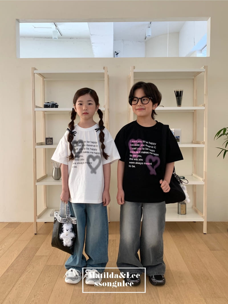 Matilda & Lee - Korean Children Fashion - #designkidswear - Heart Spray Tee - 3