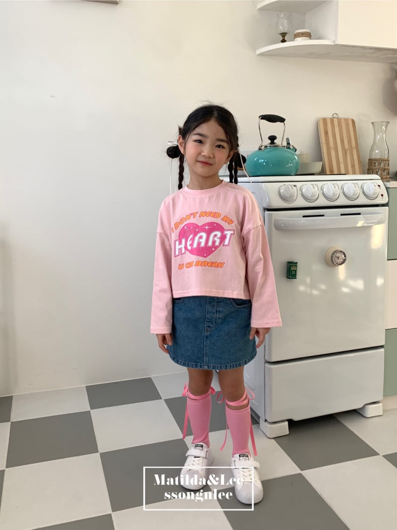 Matilda & Lee - Korean Children Fashion - #designkidswear - Heart Crop Tee - 2