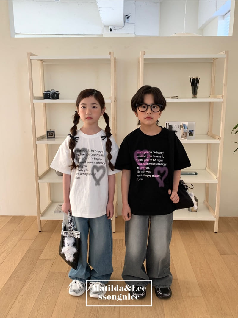 Matilda & Lee - Korean Children Fashion - #designkidswear - Heart Spray Tee - 4