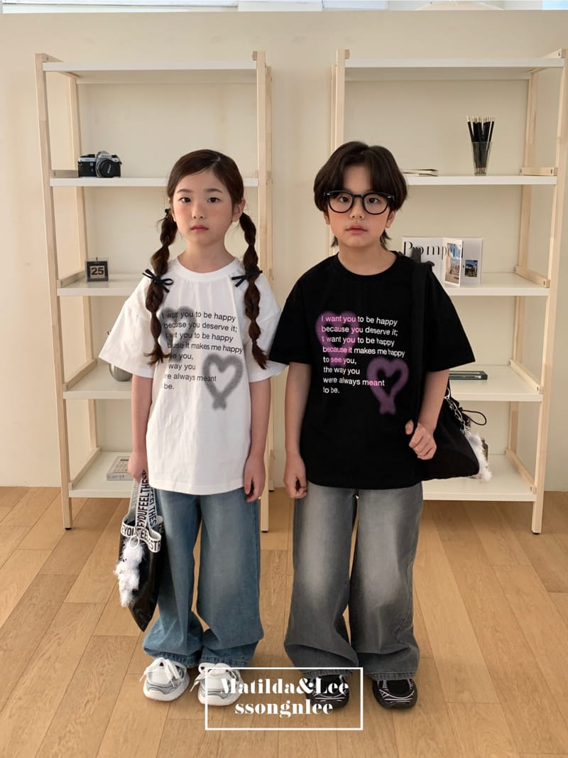 Matilda & Lee - Korean Children Fashion - #fashionkids - Heart Spray Tee - 5