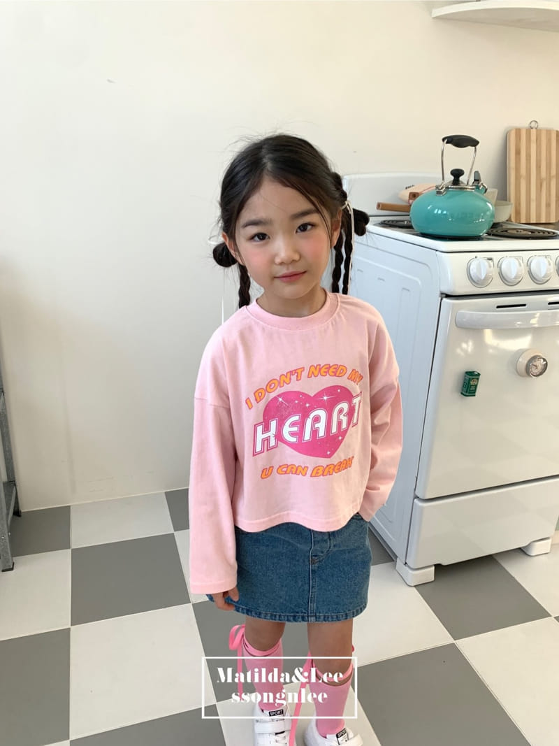 Matilda & Lee - Korean Children Fashion - #discoveringself - Heart Crop Tee - 4