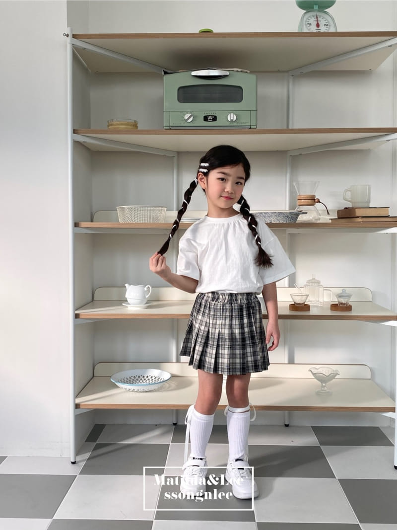 Matilda & Lee - Korean Children Fashion - #kidsshorts - Check Wrinkle Skirt - 8