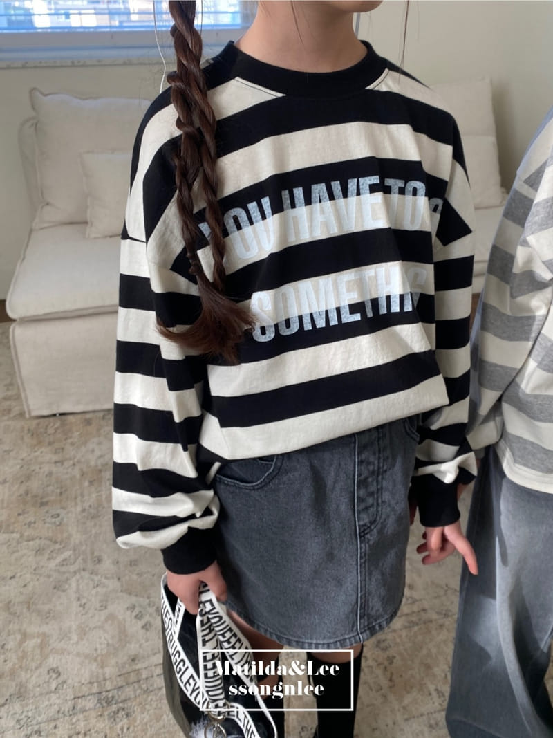 Matilda & Lee - Korean Children Fashion - #kidsshorts - Heart Spray Denim Skirt - 7