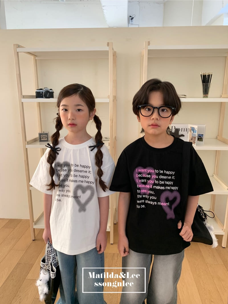 Matilda & Lee - Korean Children Fashion - #kidsshorts - Heart Spray Tee - 6
