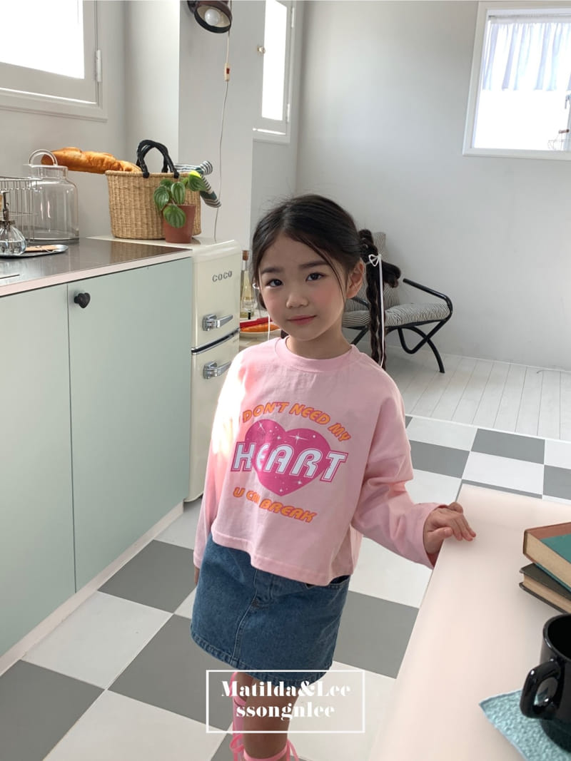 Matilda & Lee - Korean Children Fashion - #kidsshorts - Heart Crop Tee - 5