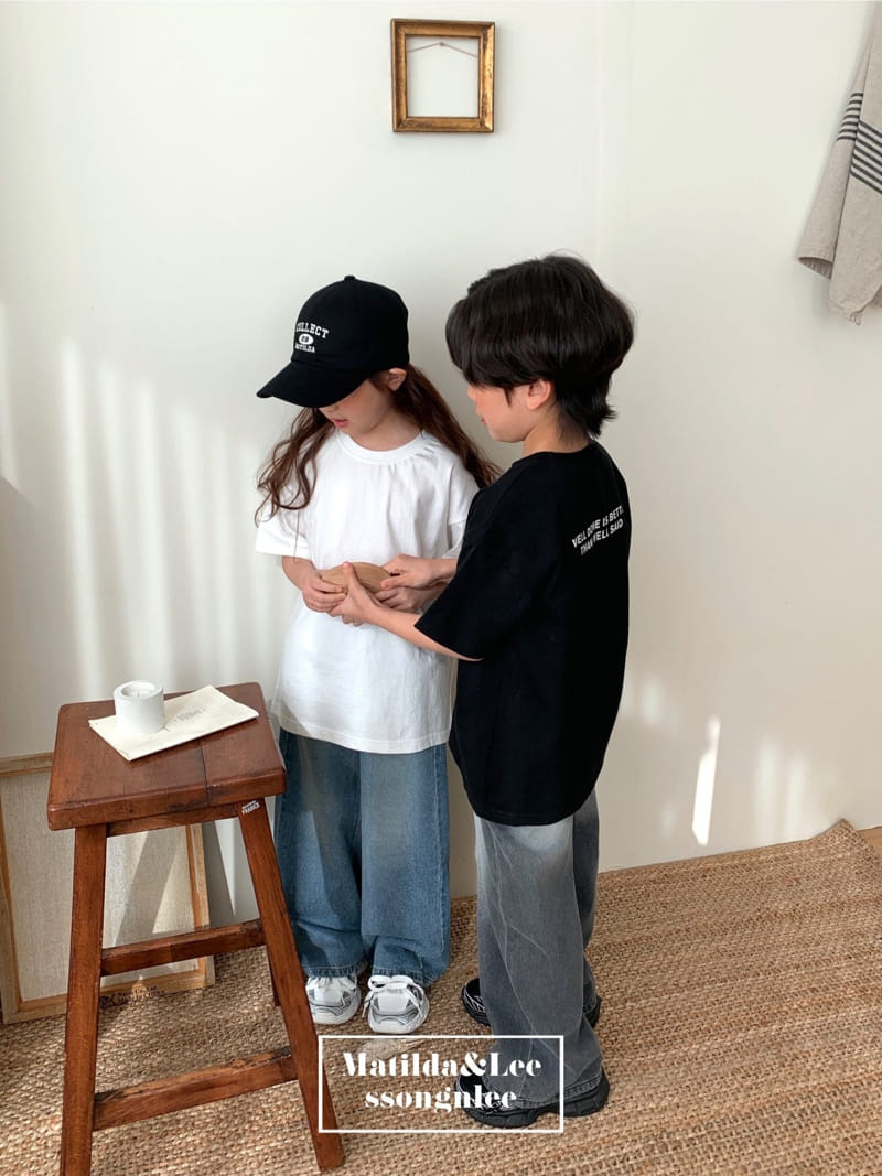 Matilda & Lee - Korean Children Fashion - #kidzfashiontrend - Lettering Short Sleeve Tee - 2
