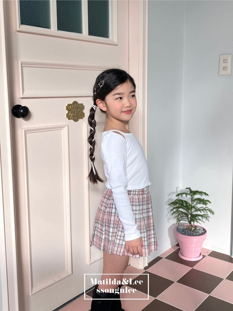 Matilda & Lee - Korean Children Fashion - #kidzfashiontrend - Check Wrinkle Skirt - 10