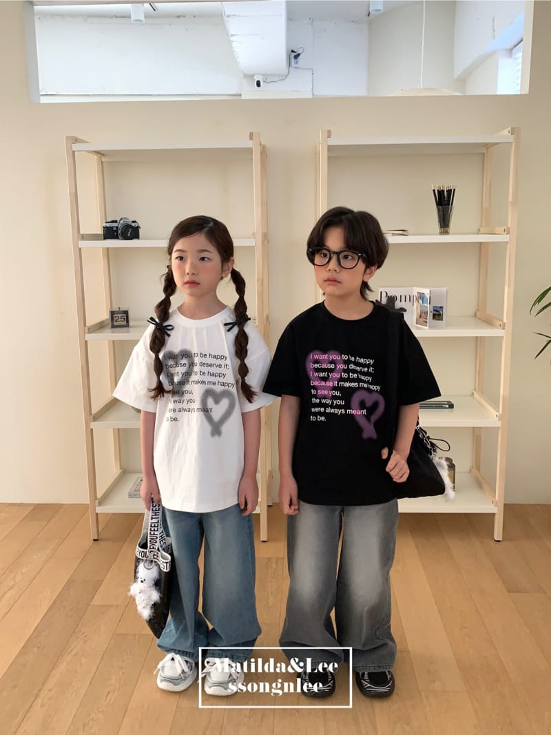 Matilda & Lee - Korean Children Fashion - #kidzfashiontrend - Heart Spray Tee - 8