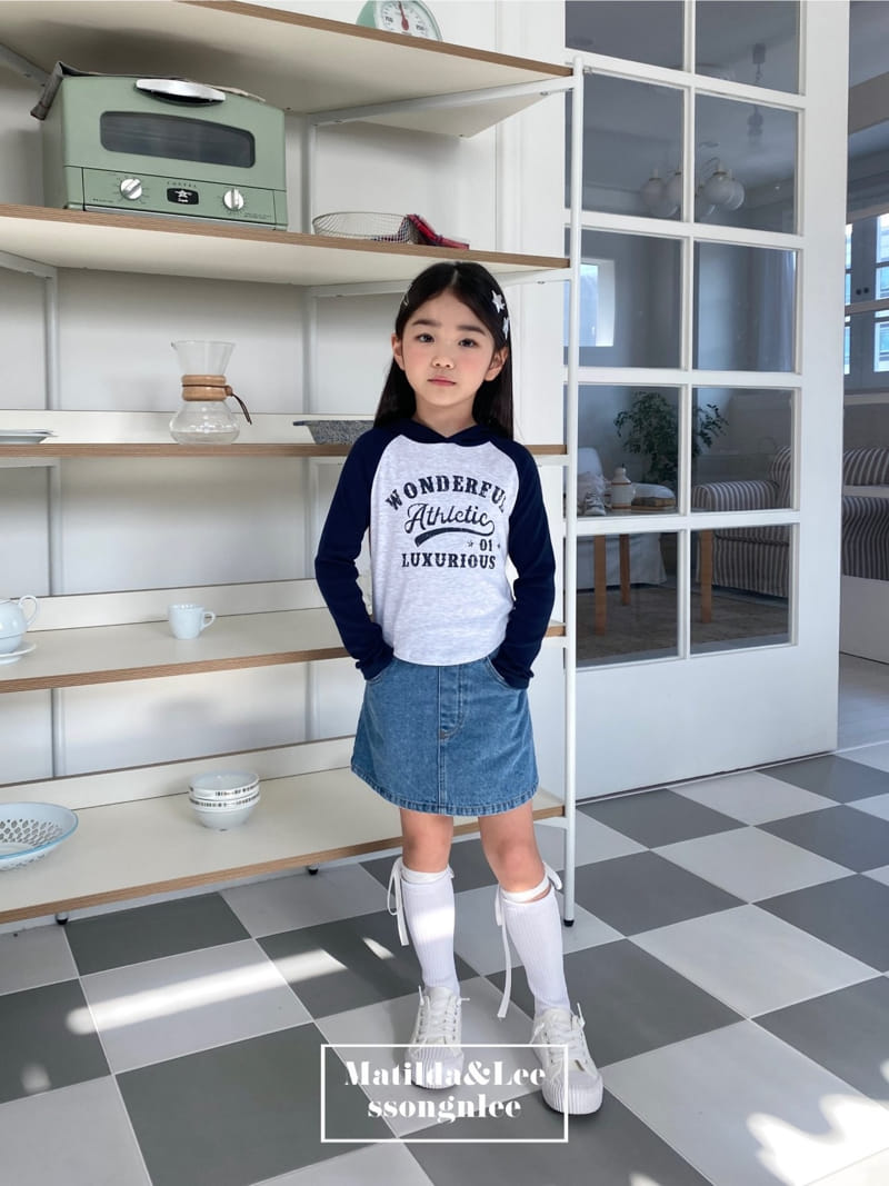 Matilda & Lee - Korean Children Fashion - #littlefashionista - Heart Spray Denim Skirt - 11