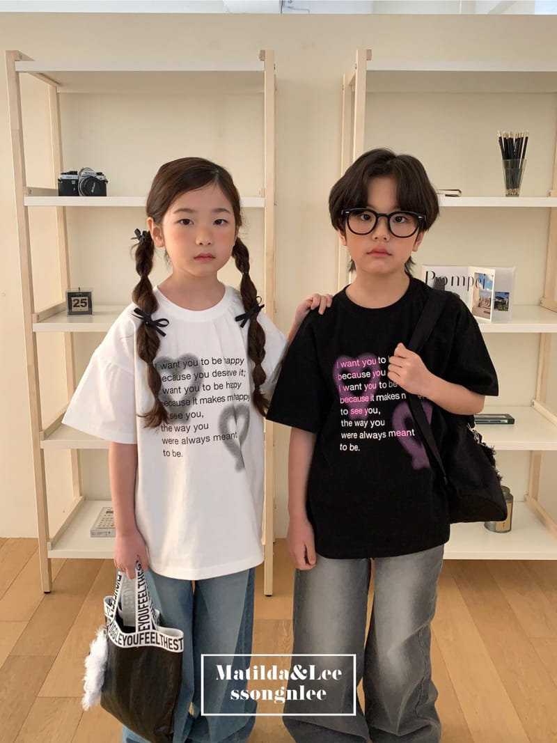 Matilda & Lee - Korean Children Fashion - #magicofchildhood - Heart Spray Tee - 11