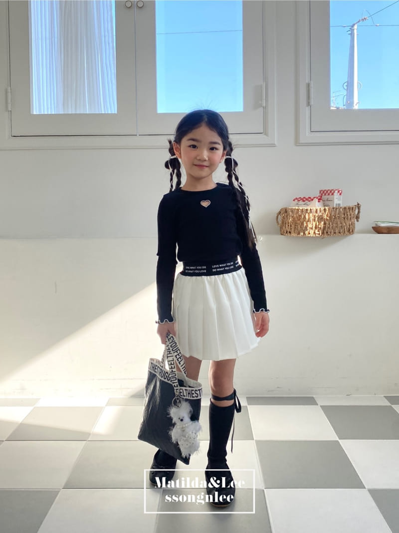 Matilda & Lee - Korean Children Fashion - #minifashionista - Lettering Color Wrinkle Skirt - 11