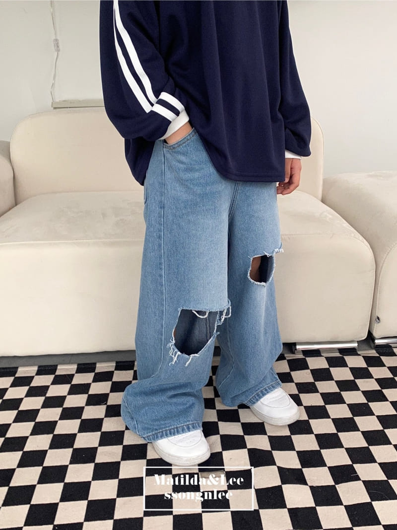 Matilda & Lee - Korean Children Fashion - #prettylittlegirls - Matilda Vintage Denim Pants - 7
