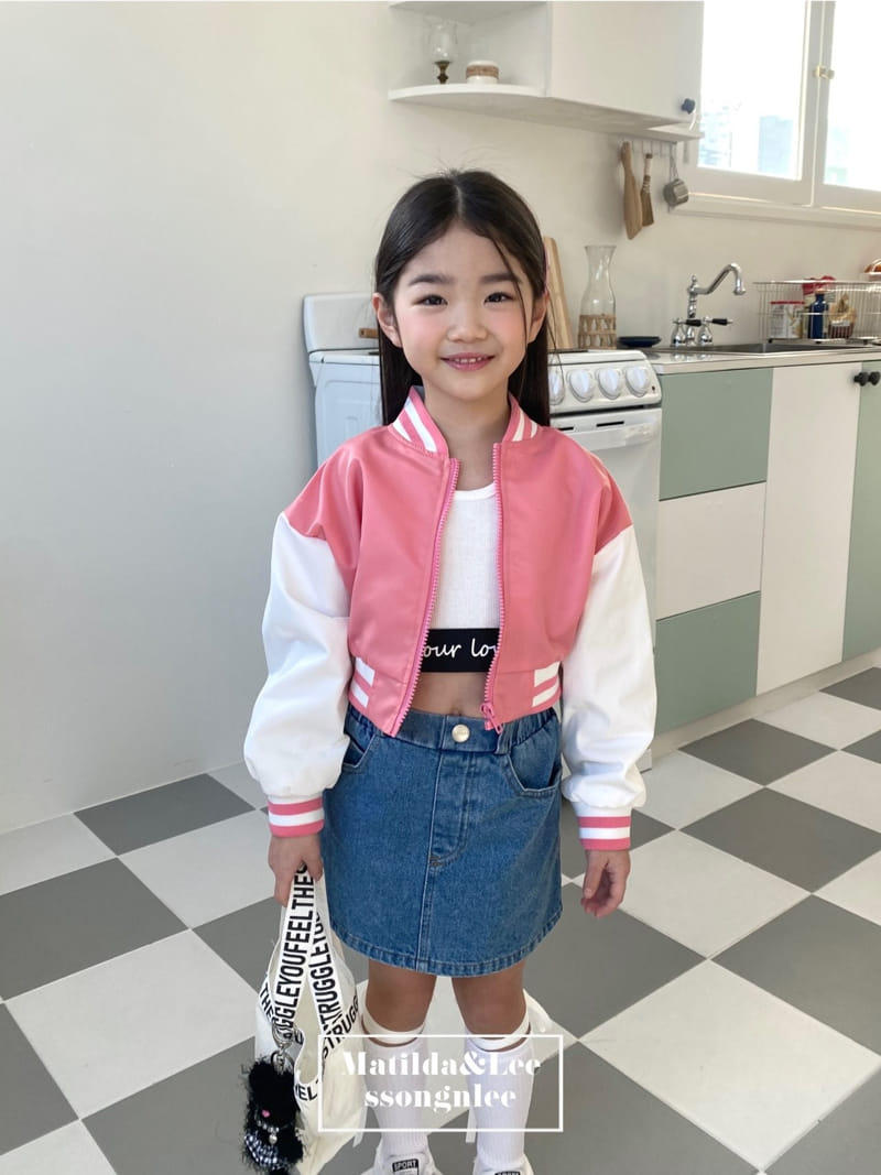 Matilda & Lee - Korean Children Fashion - #stylishchildhood - Chicago Crop Baseball Jumper