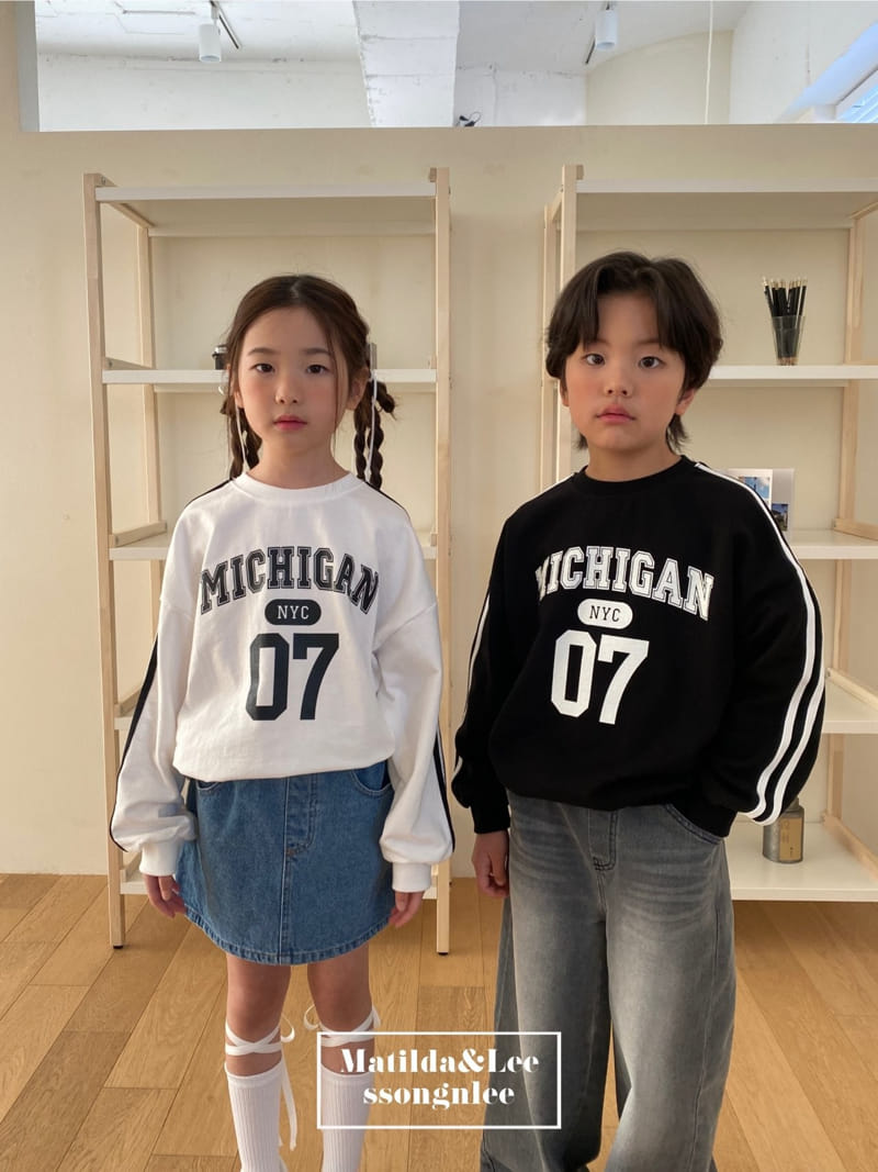 Matilda & Lee - Korean Children Fashion - #prettylittlegirls - Michigan Tape Sweatshirt - 4