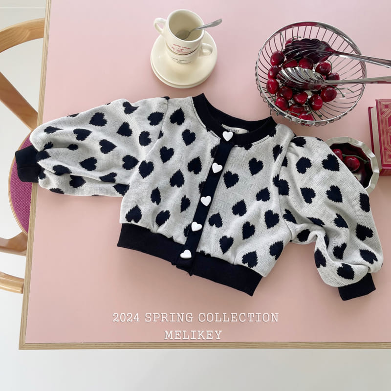 Melikey - Korean Children Fashion - #Kfashion4kids - Heart Knit Cardigan - 8