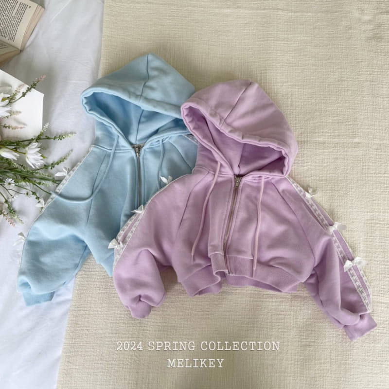 Melikey - Korean Children Fashion - #childofig - Ribbon Short Hoody Zip Up
