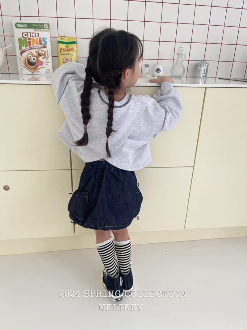 Melikey - Korean Children Fashion - #childofig - Denim Pumpkin Pocket Skirt - 4