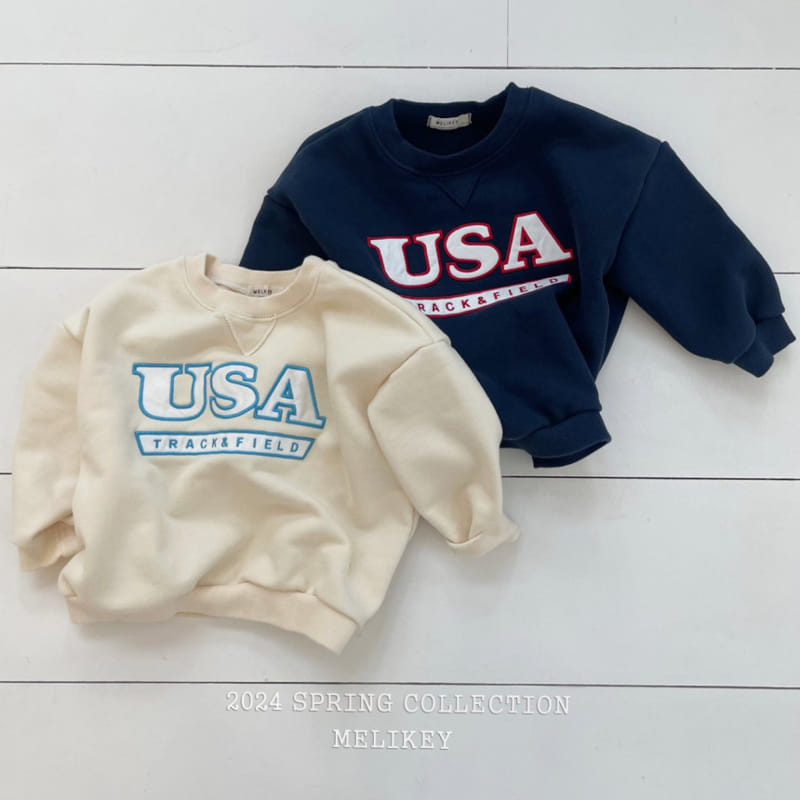 Melikey - Korean Children Fashion - #childrensboutique - USA Sweatshirt