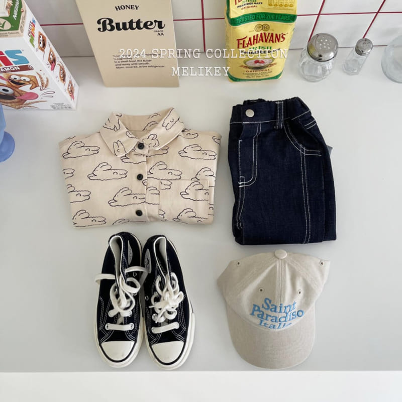 Melikey - Korean Children Fashion - #designkidswear - Cloud Rabbit Tee - 3