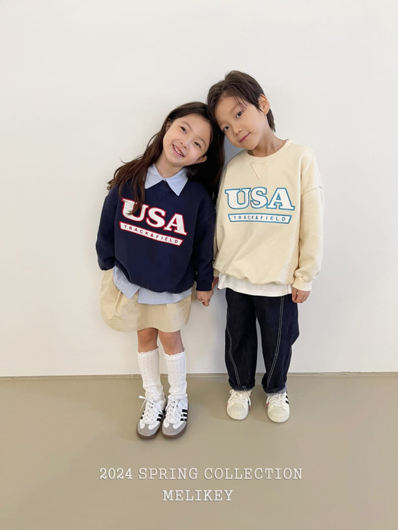 Melikey - Korean Children Fashion - #designkidswear - USA Sweatshirt - 2