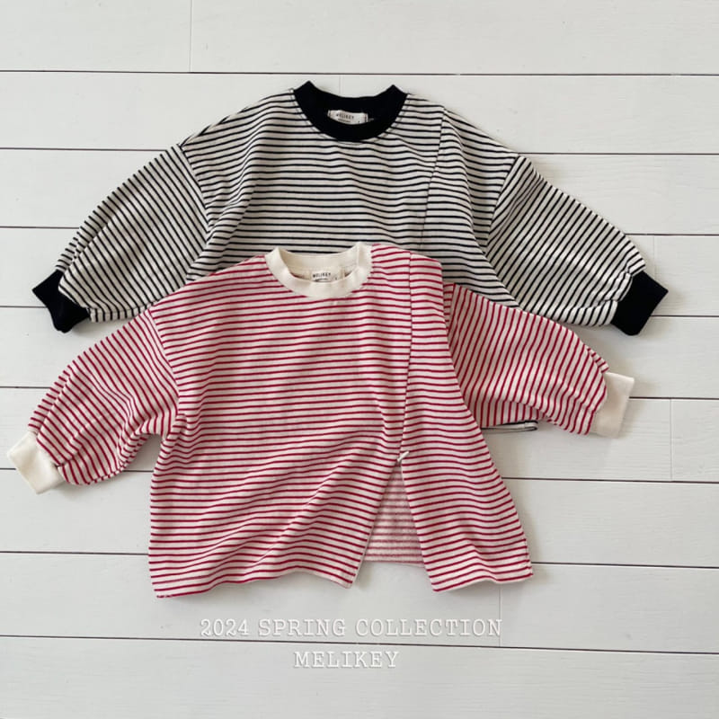Melikey - Korean Children Fashion - #designkidswear - ST Zipper Slit Tee