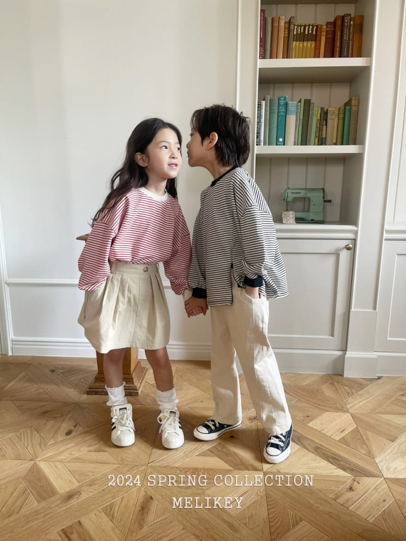 Melikey - Korean Children Fashion - #discoveringself - ST Zipper Slit Tee - 2