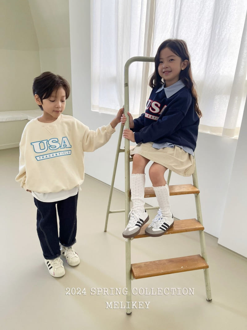 Melikey - Korean Children Fashion - #discoveringself - USA Sweatshirt - 4