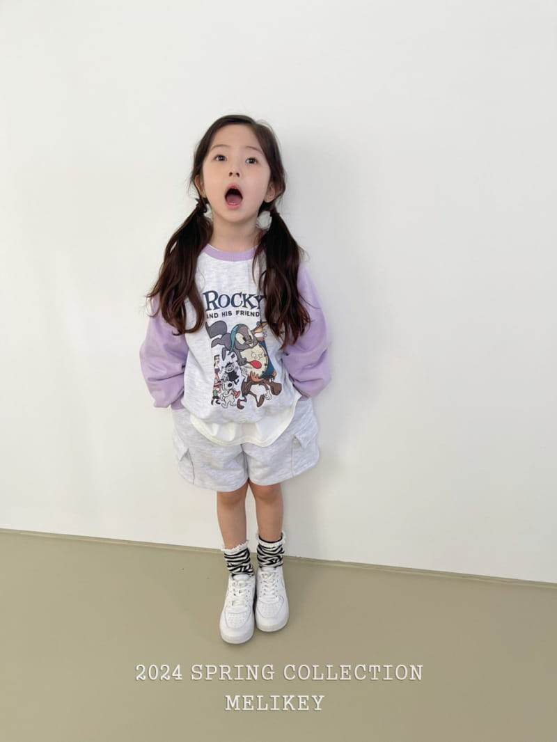 Melikey - Korean Children Fashion - #kidsshorts - Roki Color Sweatshirt - 10