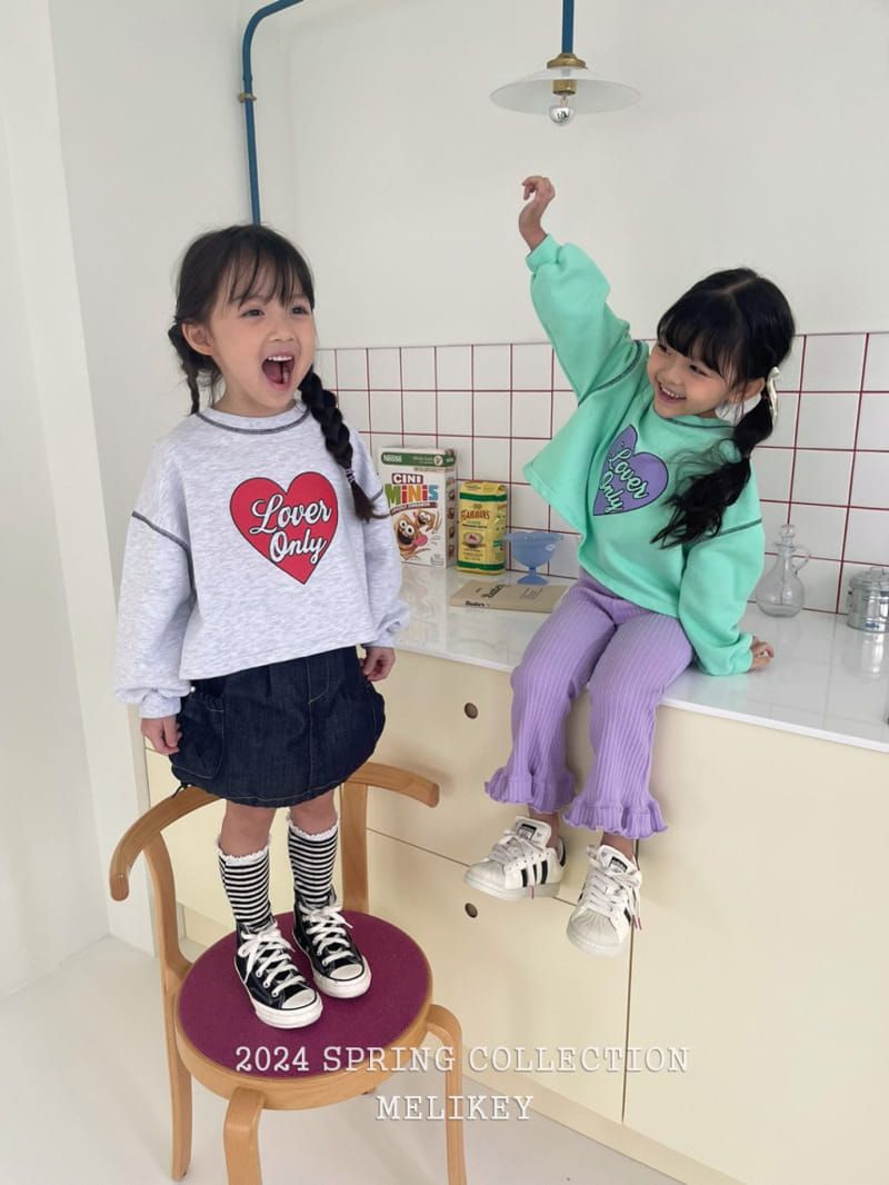 Melikey - Korean Children Fashion - #kidsshorts - Lovey Only Sweatshirt - 2