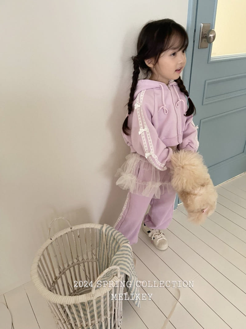 Melikey - Korean Children Fashion - #kidzfashiontrend - Ribbon Short Hoody Zip Up - 8