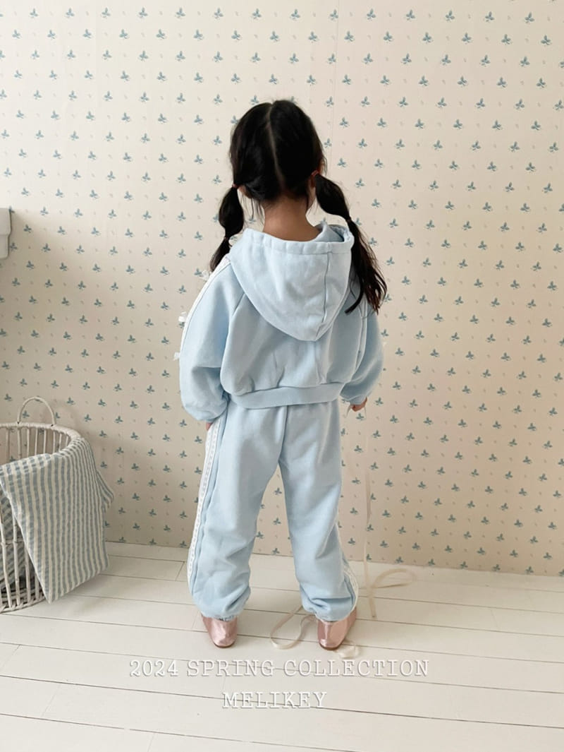 Melikey - Korean Children Fashion - #littlefashionista - Ribbon Short Hoody Zip Up - 10