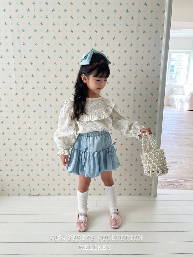 Melikey - Korean Children Fashion - #littlefashionista - Round Frill Blouse - 8