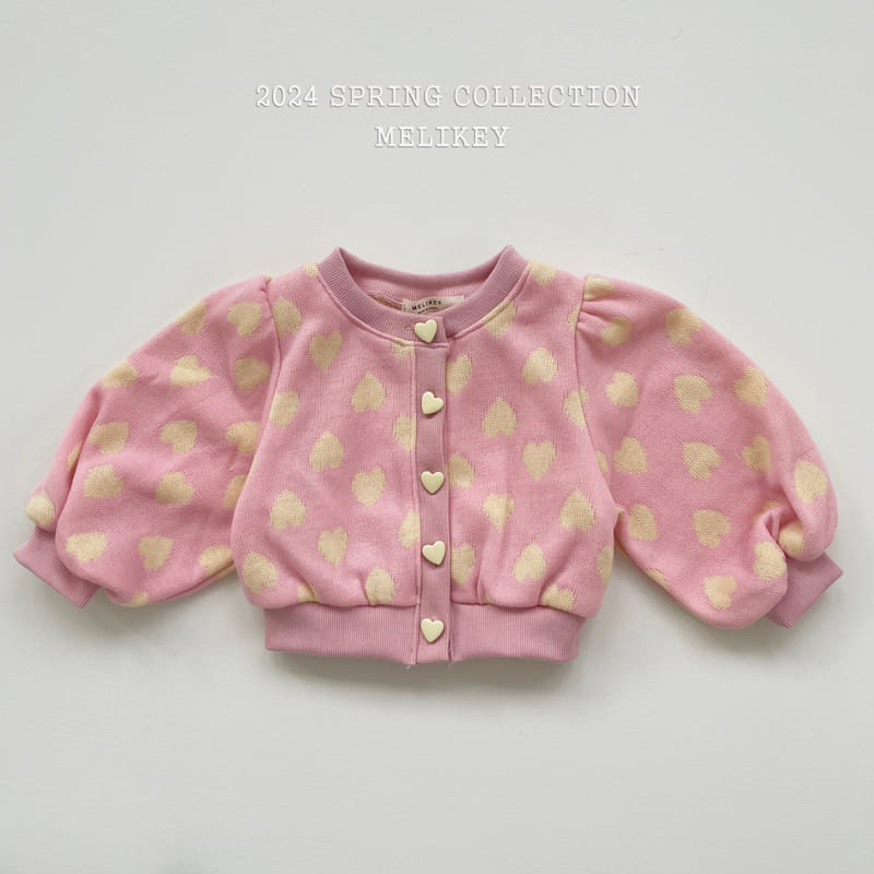 Melikey - Korean Children Fashion - #minifashionista - Heart Knit Cardigan - 11