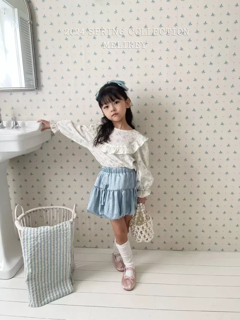 Melikey - Korean Children Fashion - #prettylittlegirls - Shatin Ribbon Skirt - 7