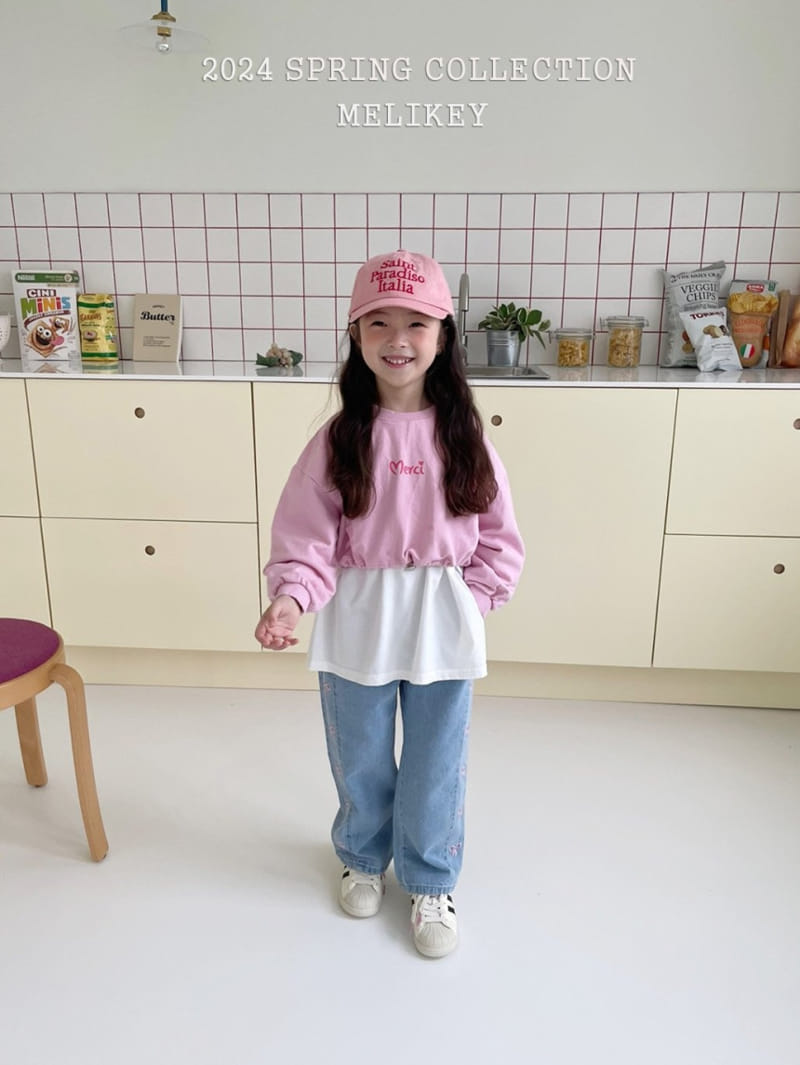 Melikey - Korean Children Fashion - #todddlerfashion - Ribbon Denim Pants - 3