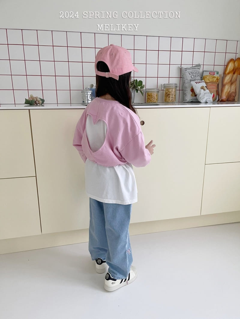 Melikey - Korean Children Fashion - #todddlerfashion - Ribbon Denim Pants - 4