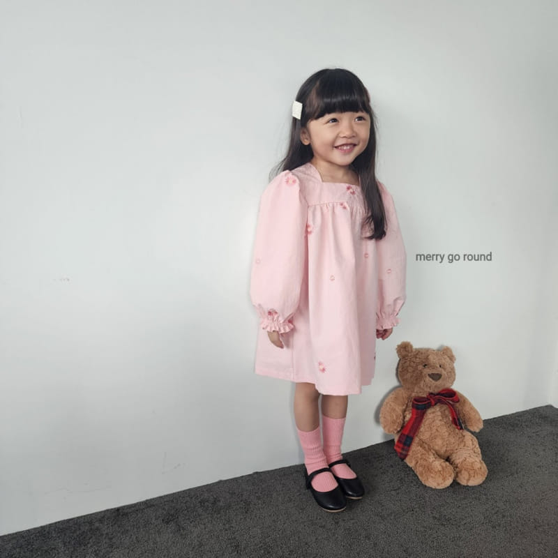 Merry Go Round - Korean Children Fashion - #childofig - Anna Embroidery One-Piece - 7