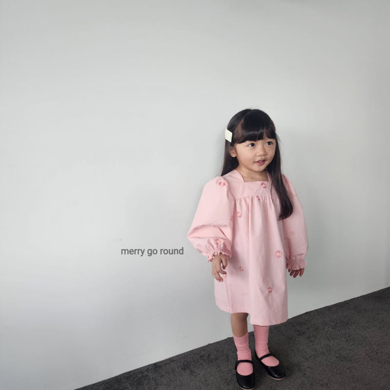 Merry Go Round - Korean Children Fashion - #childrensboutique - Anna Embroidery One-Piece - 8