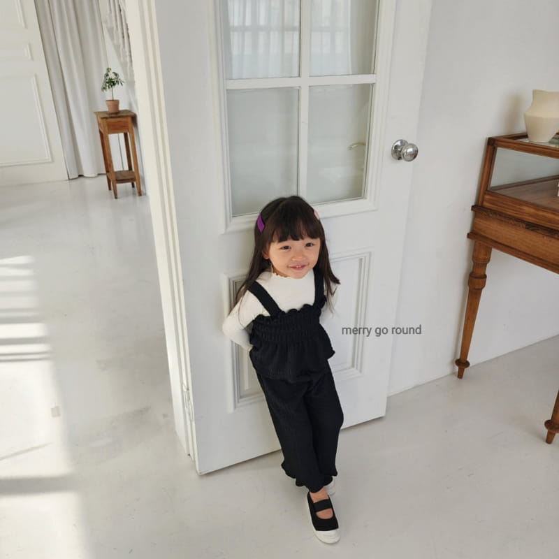 Merry Go Round - Korean Children Fashion - #designkidswear - Lovely Smoke Top Bottom Set - 5