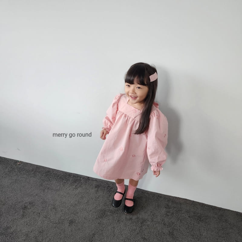 Merry Go Round - Korean Children Fashion - #designkidswear - Anna Embroidery One-Piece - 9