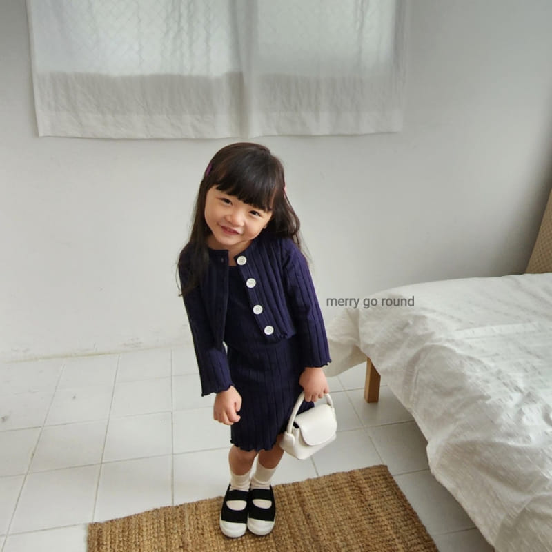 Merry Go Round - Korean Children Fashion - #designkidswear - Rib One-Piece Set - 7