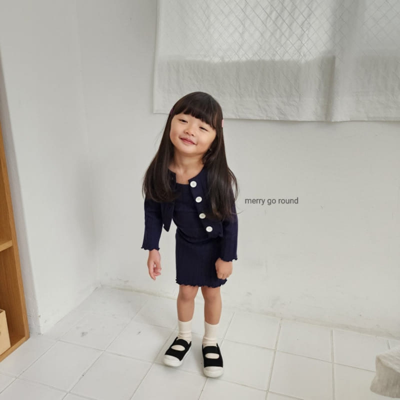 Merry Go Round - Korean Children Fashion - #kidsshorts - Rib One-Piece Set - 10