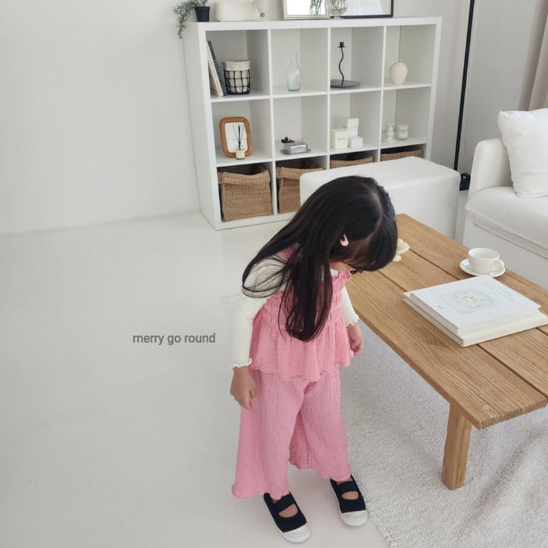 Merry Go Round - Korean Children Fashion - #kidsstore - Lovely Smoke Top Bottom Set - 9